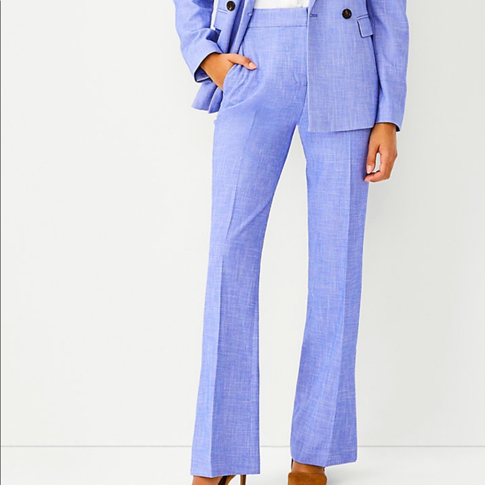 High Rise Trouser In Cross Weave